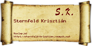 Sternfeld Krisztián névjegykártya